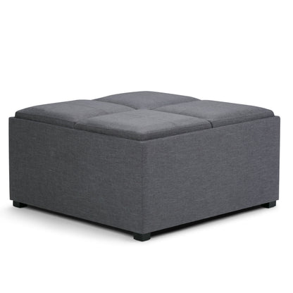 Avalon - Square Coffee Table, Storage Ottoman