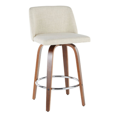 Toriano - Mid-Century Modern Counter Stool (Set of 2)