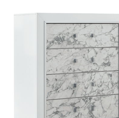 Skye - Marble Chest - White