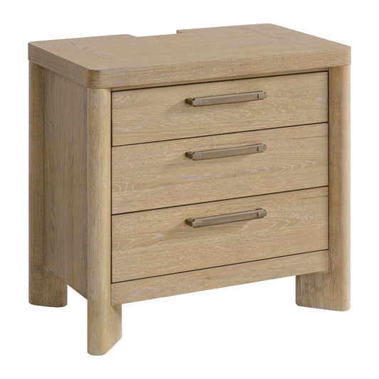 Clove - 3 Drawer Nightstand - Tan