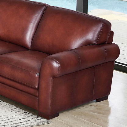 Brookfield - Waxy Pull Up Leather Sofa - Mocha