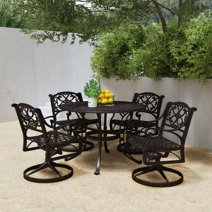 Sanibel - 42" Metal Outdoor Dining Set - Swivel Chairs