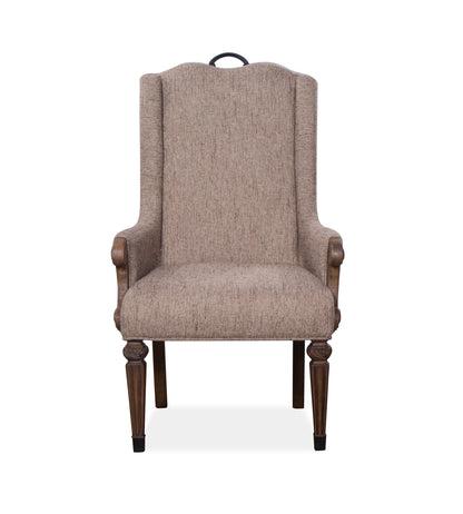 Durango - Wood Upholstered Host Arm Chair (Set of 2) - Willadeene Brown