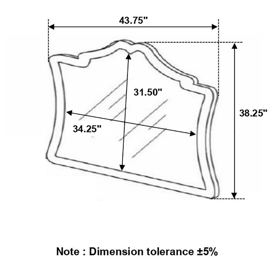Antonella - Upholstered Dresser Mirror