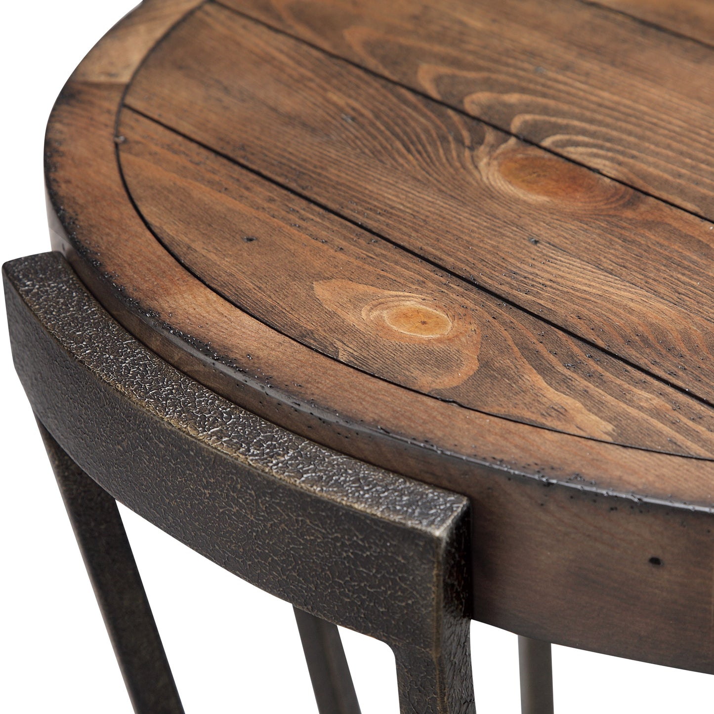 Yukon - Round Cocktail Table (With Casters) - Bourbon