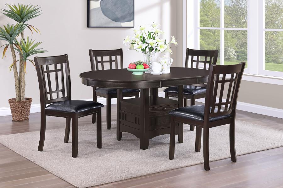 Lavon - 5-Piece Oval Extension Leaf Dining Set