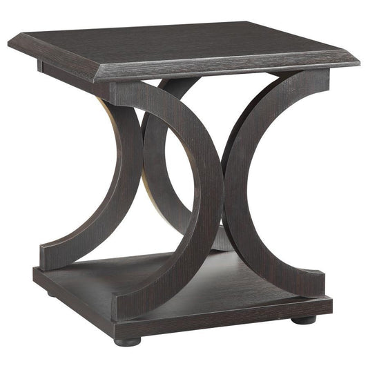 Shelly - Rectangular Engineered Wood Side End Table - Cappuccino