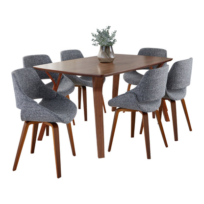 Folia Fabrico - 7 Piece Mid Century Modern Dining Set