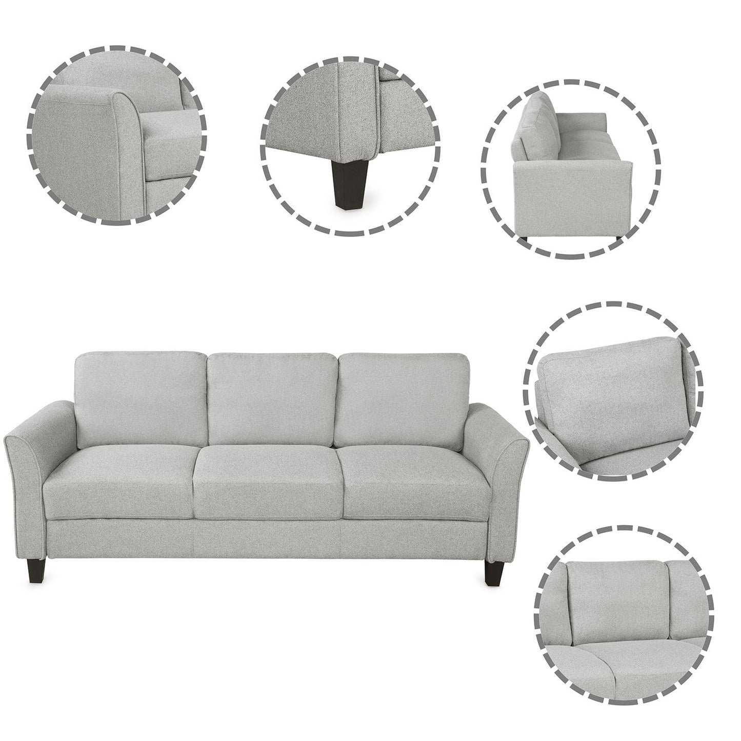 Living Room Furniture Chair And 3 Seat Sofa