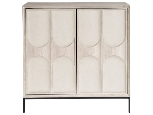 Coalesce - Odessa Bar Cabinet - Pearl Silver