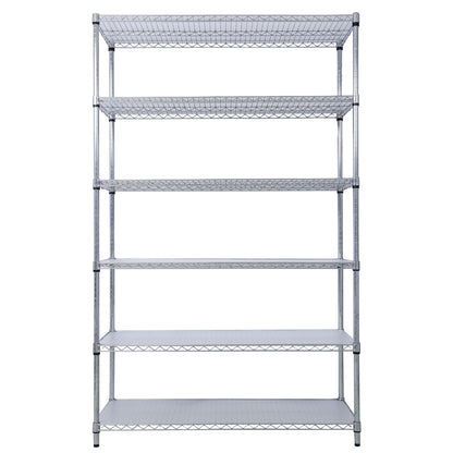 6 Tier 6000Lbs Capacity Nsf Metal Shelf Wire Shelving Unit, Heavy Duty Adjustable Storage Rack With Wheels & Shelf Liners For Commercial Grade Utility Steel Storage Rack