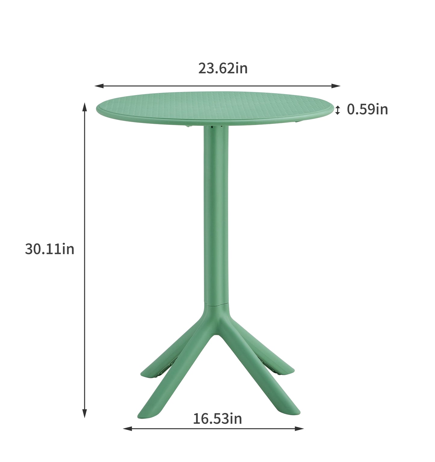 3 Piece Plastic Arm Chair Bistro Grs Premium Ocean Plastic