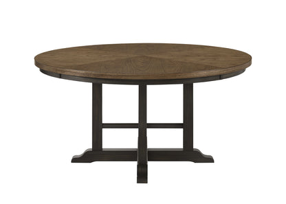 Hilara - Round Dining Table - Dark Brown