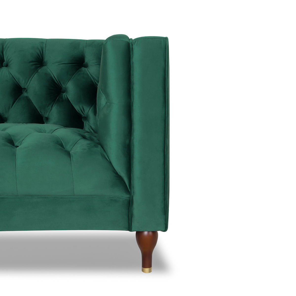 Evelyn - Mid-Century Modern Tufted Back Velvet Lounge Chair