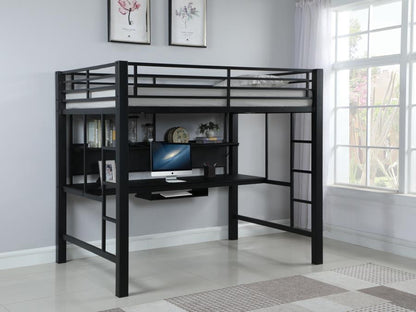 Avalon - Full Workstation Loft Bed - Black