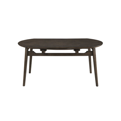 Rex - 65" Round Table With Self Storing Leaves - Walnut