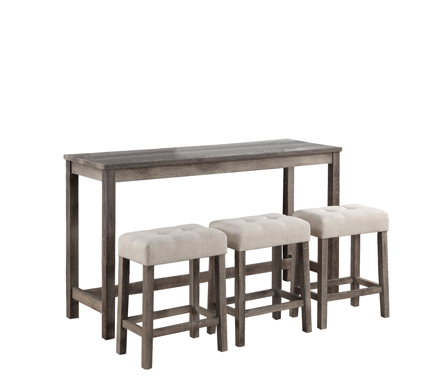 Oriana - 4 Piece Counter Height Pub Table Set With Tufted Stools