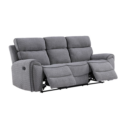 Omni - Sofa With Dual Recliner - Gray