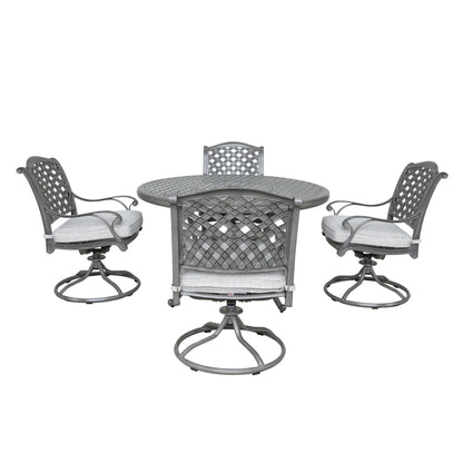 Outdoor Aluminum Dining Set With Cushion