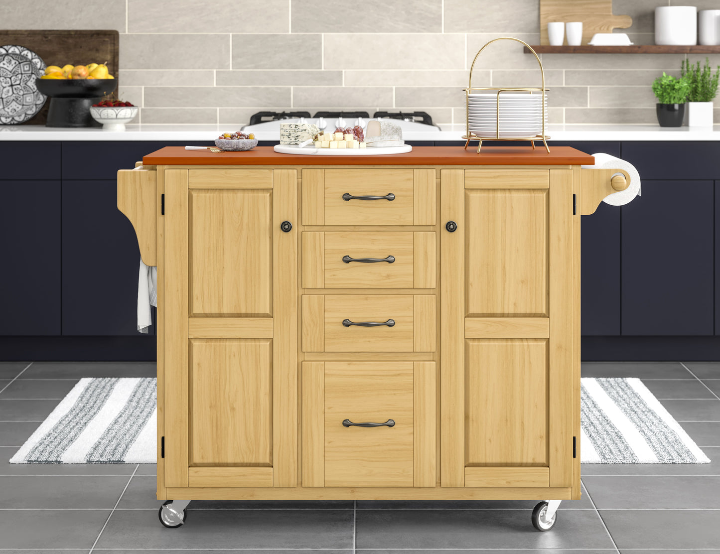 Create-A-Cart - Kitchen Cart - Wood Top