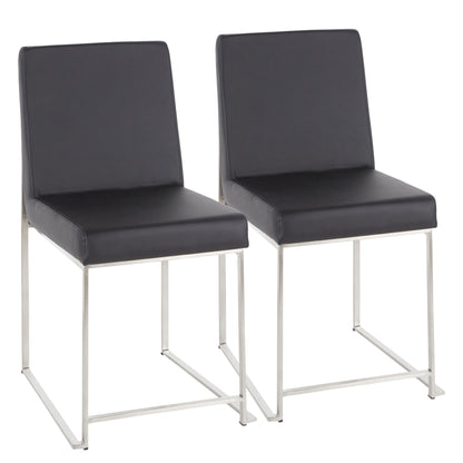 Fuji - Contemporary Modern Elegance High Back Dining Chair (Set of 2)