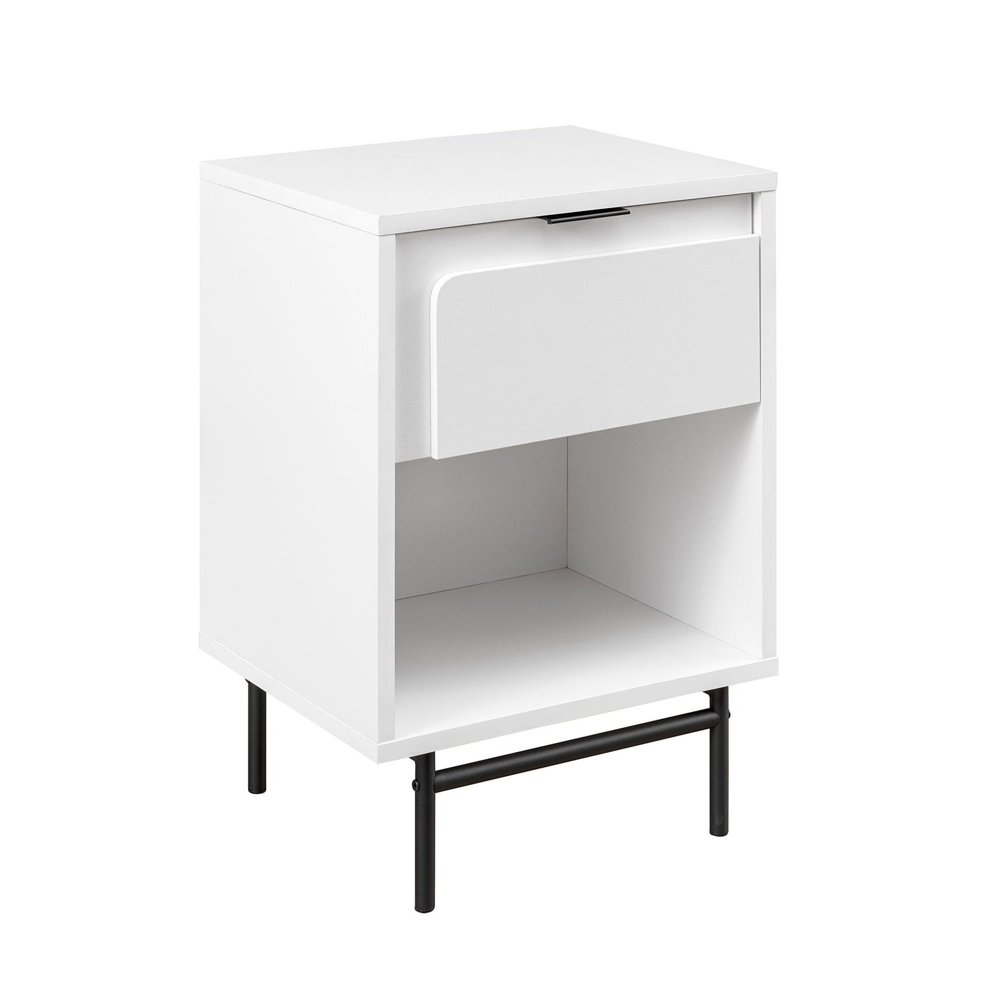 Modern 1 Drawer Nightstand - Solid White