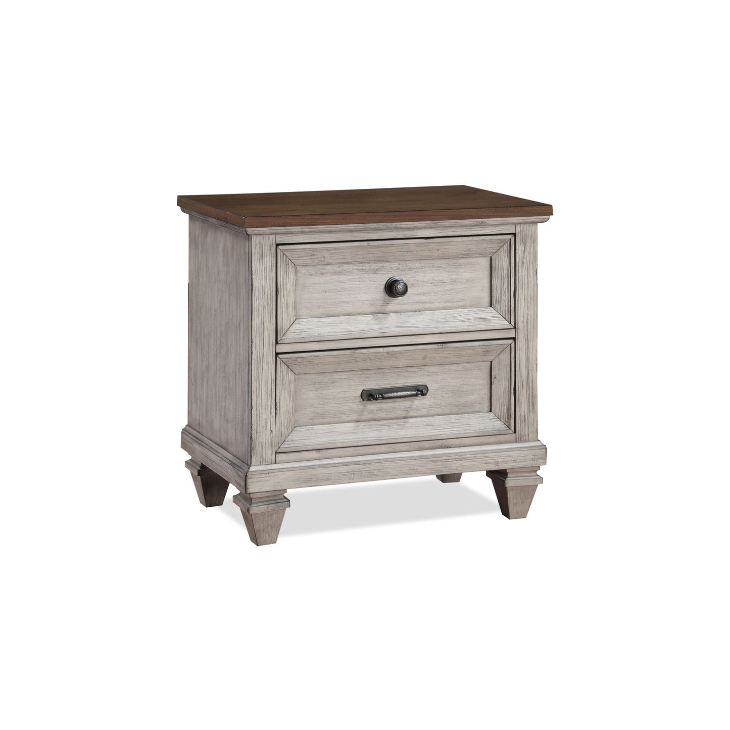 Mariana - Nightstand With USB - Vintage Creme