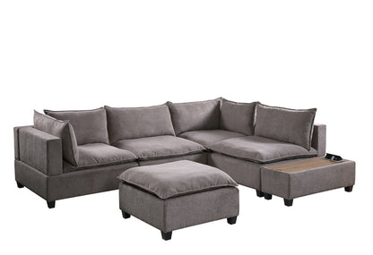 Madison - Modular Sectional Sofa Chaise With USB Storage Console Table