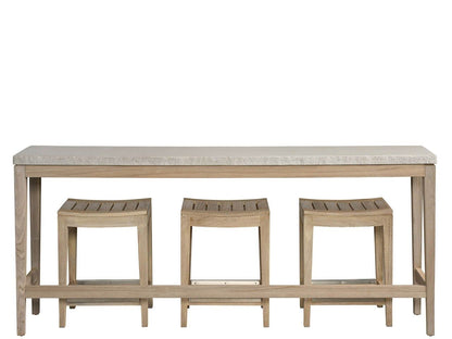 Coastal Living Outdoor - Saratoga Console With Stools - Light Brown