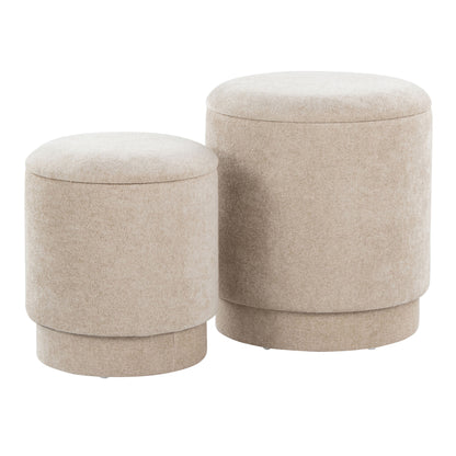 Marla - Upholste Contemporary Ottoman Set