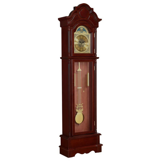 Diggory - Grandfather Clock With Adjustable Chime - Brown Red